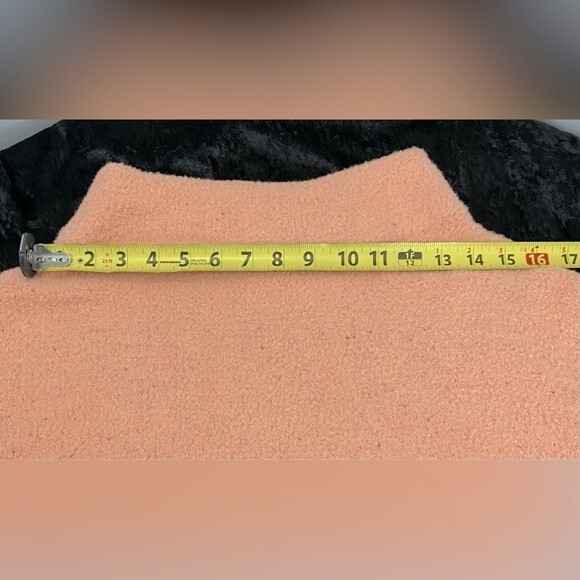 Free People Women's Cherry Peach Color Combo Stretch Long Sleeve Sweater Sz Med - Picture 8 of 8